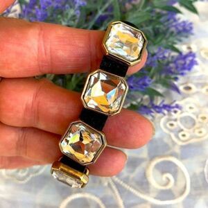 Crystal & Vegan Leather Bling Bracelet